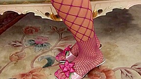 Purple fishnet feet porn by Femdom Sex
