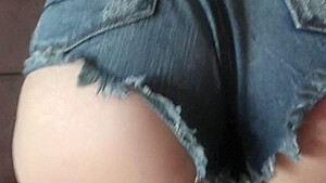 Pussy In Denim Shorts