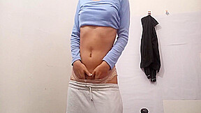 Quietly & Sneakily Masturbates In Dressing Room