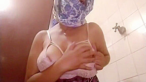 Real Amateur Hot Step mom Arab In Hijabi Masturbates Squirting Creamy Pussy To Wet Orgasm On Webcam