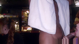 Real amateur tastes cum from strippers bbc