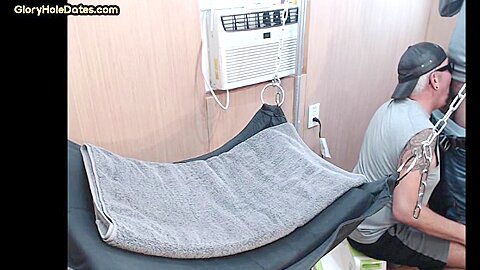 Real gaydaddy fucked at home in sling by cocksucked stud