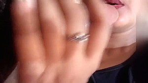 Red Lips Blowjob and Big Boobs Cum Shot