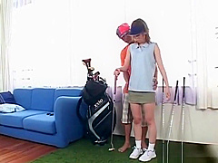 Redhead japanese tennis player giving fellatio