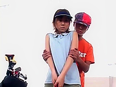Redhead japanese tennis player giving fellatio