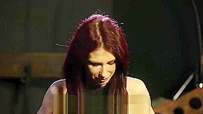 Redhead seriously whipped on her thighs