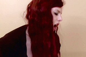 Redhead tranny orally pleasuring inked female