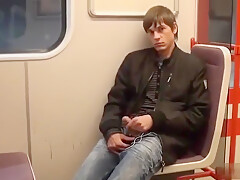 Risky Jerk Off On Subway