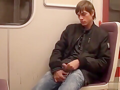 Risky Jerk Off On Subway