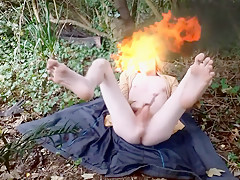 Risky public masturbation