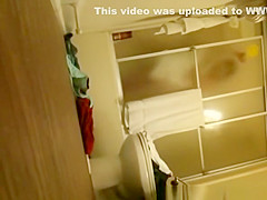 Room mate spying under the door