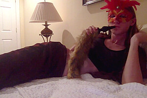 Royal Fox teen 18+ Femboy Twink Plays With Himself And Takes Big Foxy Tail (and Forgets To Edit)