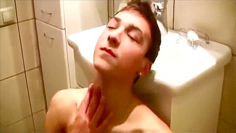Russian Boy Wanks In The Shower