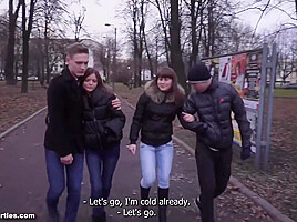 Russian College Girls In Foursome Copulation