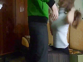 Russian teen 18+ amateur couple homemade hard bang