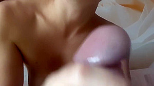 SUPER BLOWJOB from a red fox!!! Caught me and Fucked!!!!