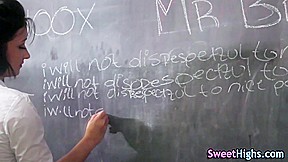 School teen 18+ sucks teacher