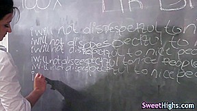 School teen 18+ sucks teacher