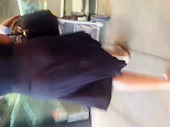 See thru black Milf ass