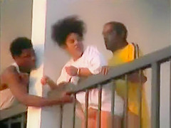 Sex on hotel balcony