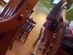 Sexy Asian waitress