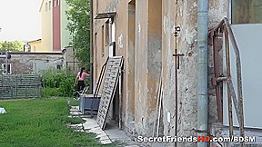 Sexy Babe Handcuffs a Dude and Jerks His Cock Hard