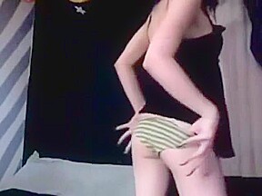 Sexy Emo teen 18+ Strips and Masturbates for Cam