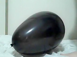Sexy Girl riding a balloon