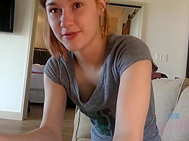 Sexy brunette getting her way with him