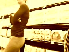 Sexy girl in grey tights