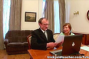 Sexy rides her teacher's fuck stick for an A