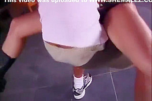 Sexy tranny dancing and fucking
