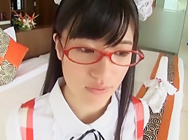 Shoko Takasaki doing a bit of cleaning