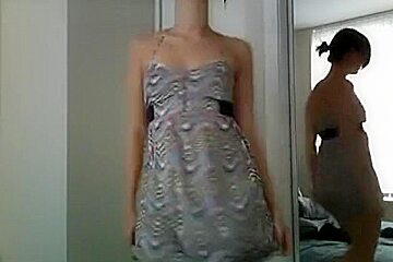 Shy teen 18+ Masturbates In Her Dress