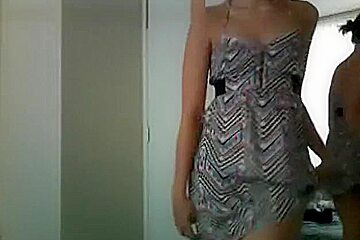 Shy teen 18+ Masturbates In Her Dress