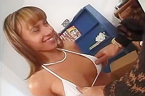 Skinnt teen 18+ slut with small tits fucked by big black cock