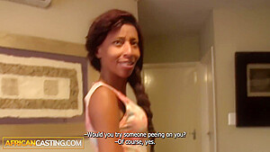 Skinny Black Girl Licking Cum Off White Producer Big Dick In Audition