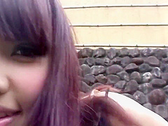 Skinny Japanese teen 18+ Takes A Stark Naked Walk Outside