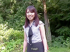 Skinny Japanese teen 18+ Takes A Stark Naked Walk Outside