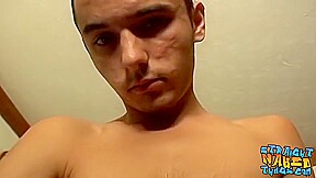 Skinny Wiley Strokes Straight Cock Before Cumshot