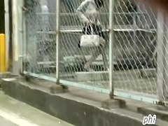 Skinny slutty vixen getting caught off her guard during sharking attack