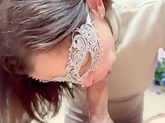 Sloppy Blowjob From Stepsister After Work