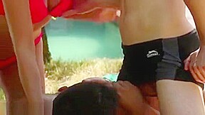 Slut Sucks Cock In 3some