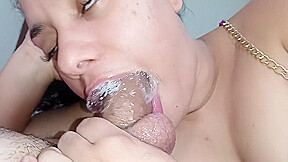 Slut Wakes Up Horny Swallowing It All With Her Greedy Mouth Smearing And Bubbling All Her Hot Saliva