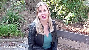 Slutty, French Blonde With Red Lips Is About To Have Casual Sex With A Handsome Stranger