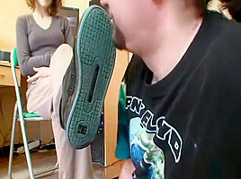 Sneaker and boot licking frenchtrampling