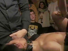 Spanish babe gets facial at concert