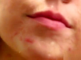 Spicy Looker Gets Cumshot On Her Face Sucking All The Jizm