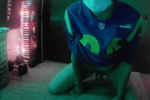Sporty Femboy Strips And Plays With Himself