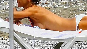 Spy beach mature with nice puffy nipples huge hard areolas